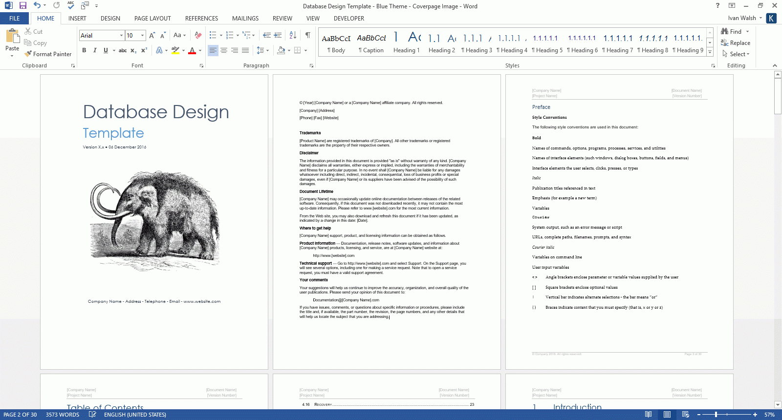Database Design Document Template Intended For Business Rules Template Word