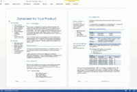 Datasheet Templates (2 X Ms Word) – Templates, Forms throughout Datasheet Template Word