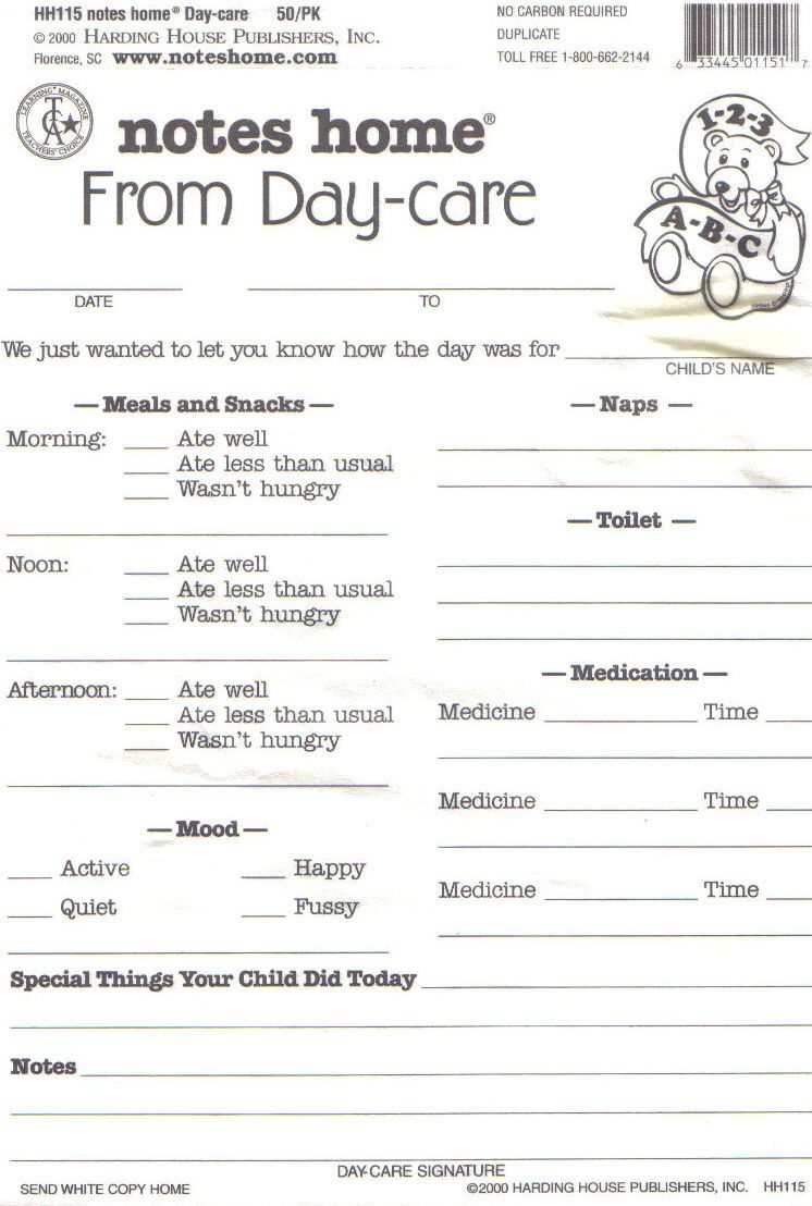Day Care Infant Daily Report Sheets Printables | Daycare Within Daycare Infant Daily Report Template