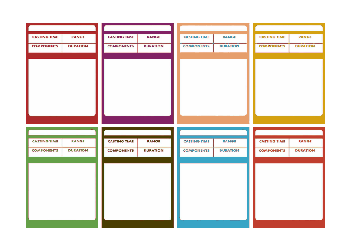 D&d 5E – Spellbook Cards | Dnd Spell Cards, Dnd 5E Spell Intended For Blank Magic Card Template