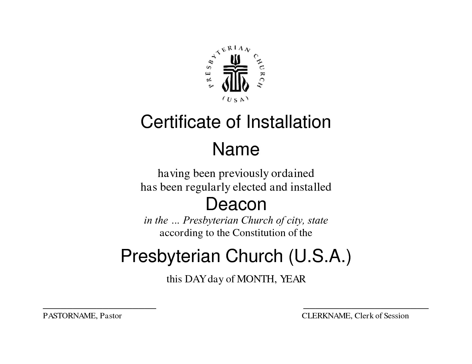 Deacon Ordination Certificate Template Modern Ordained Inside Free Ordination Certificate Template