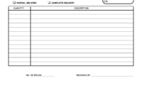 Delivery Receipt Template - Fill Online, Printable, Fillable in Proof Of Delivery Template Word
