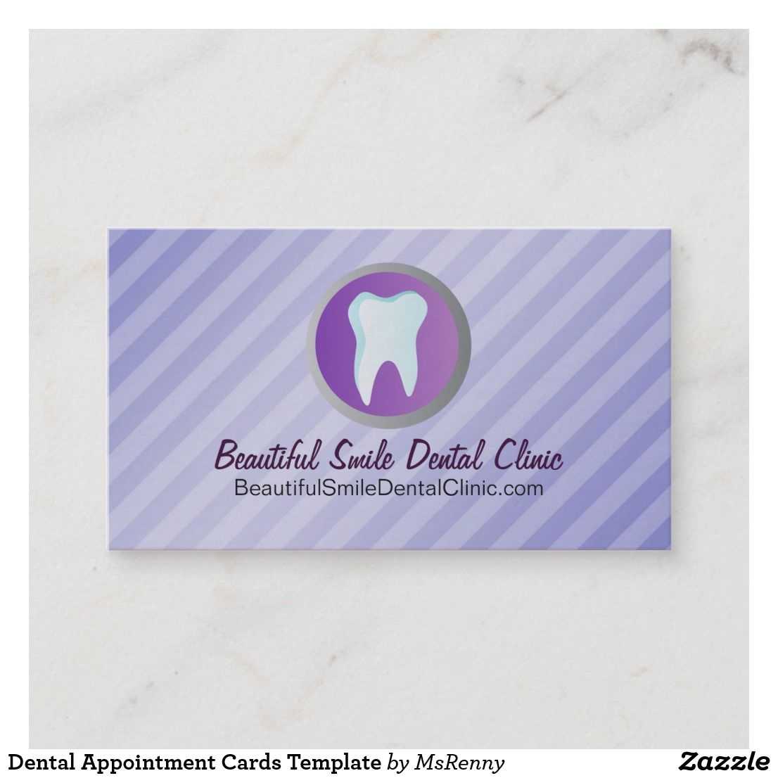 Dental Appointment Cards Template | Zazzle | Business With Regard To Dentist Appointment Card Template