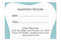 Dentist Appointment Reminder Cards | Dental Office | Zazzle with Dentist Appointment Card Template