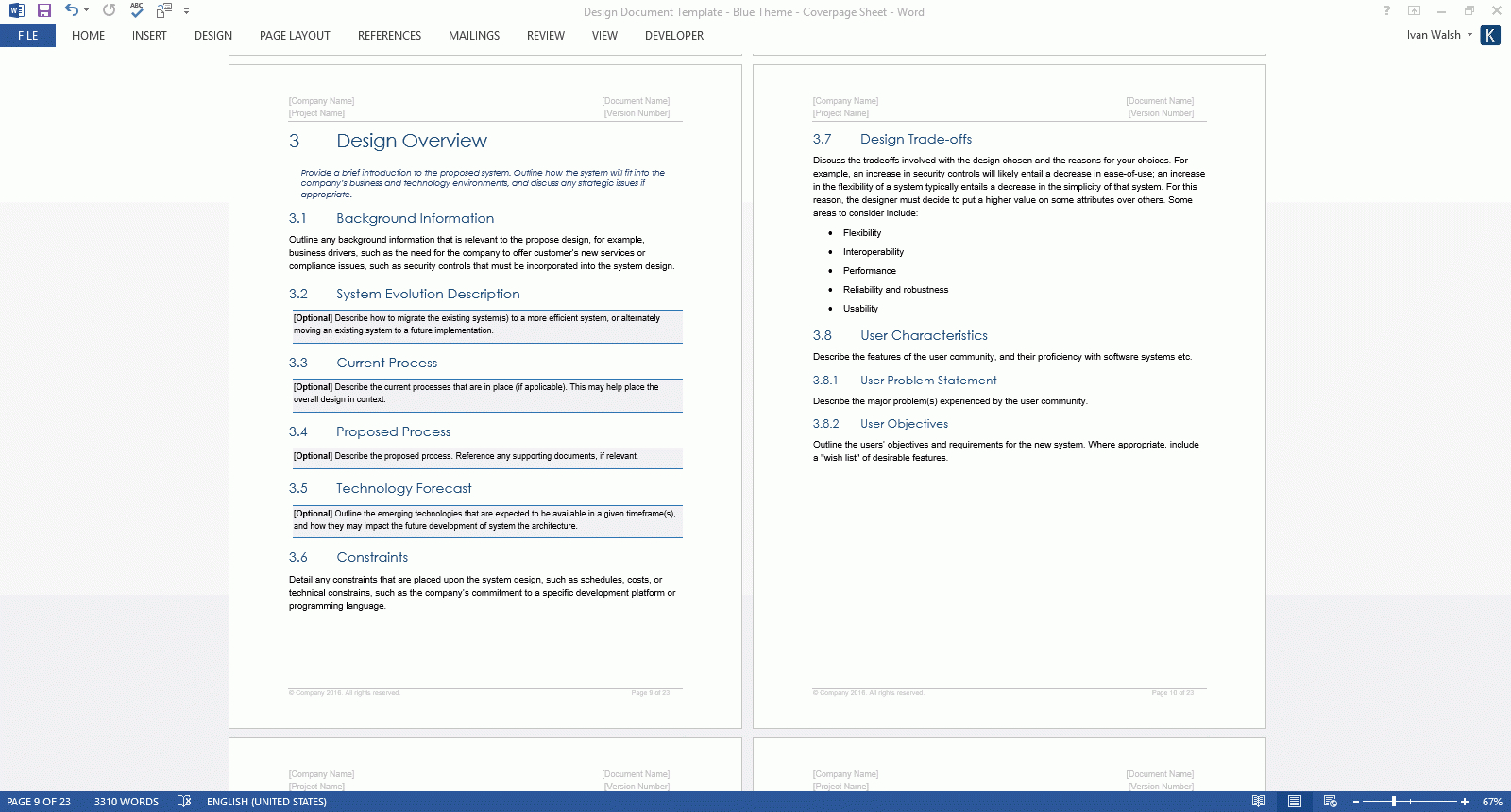 Design Document Templates (Ms Wordexcel) + Data Dictionary Pertaining To Google Word Document Templates