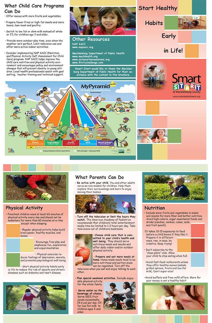 Design & Layout On Children's Nutrition Brochure For Smart In Nutrition Brochure Template