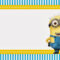 Despicable Me: Invitations And Party Free Printables Inside Minion Card Template