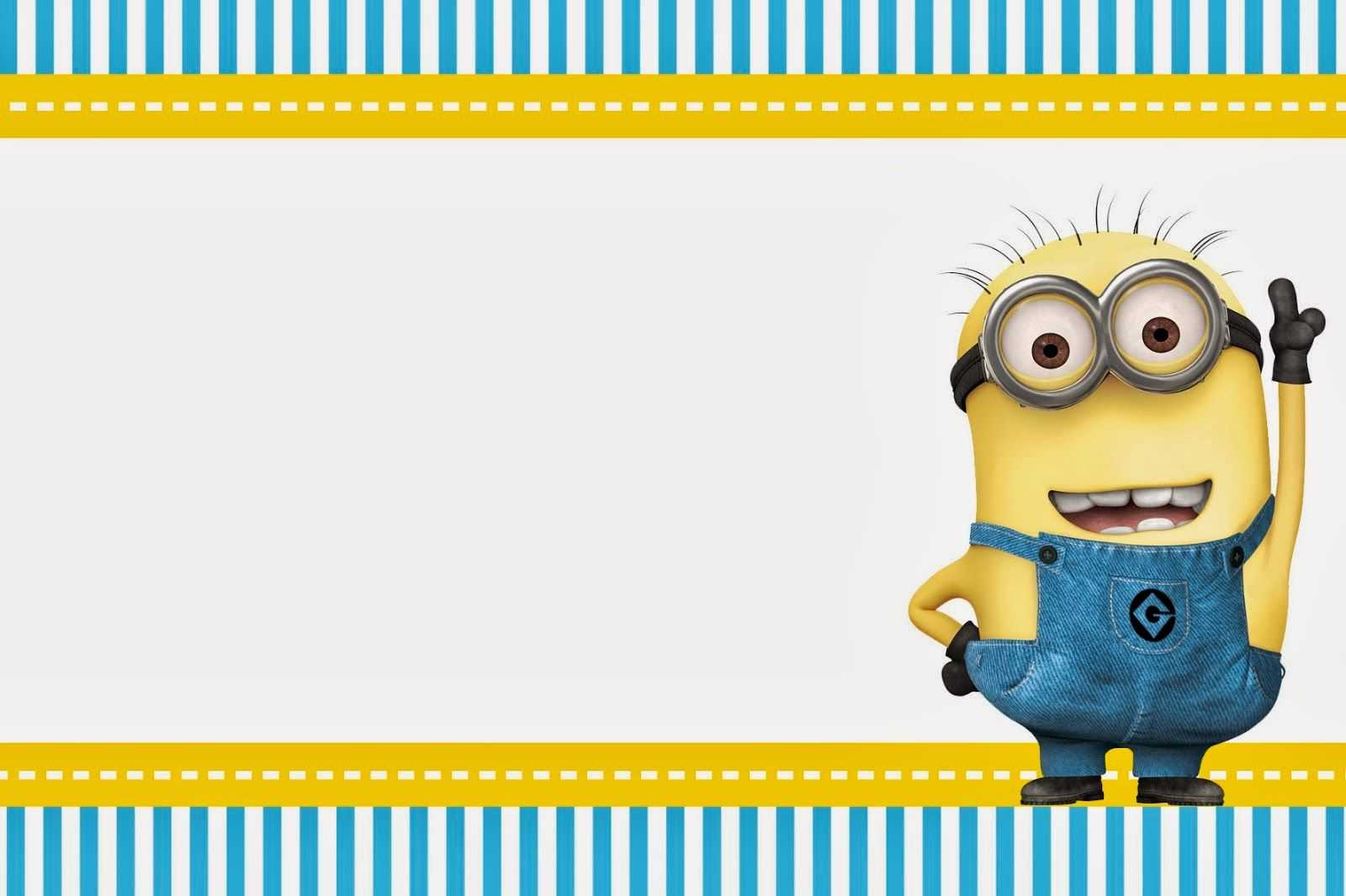 Despicable Me: Invitations And Party Free Printables Inside Minion Card Template