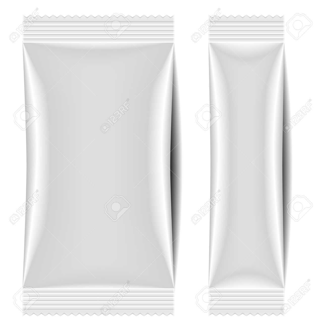 Detailed Illustration Of A Blank Sachet Packaging Template Pertaining To Blank Packaging Templates