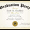 Diploma Graduation Invitation Printable, Editable College With College Graduation Certificate Template