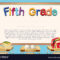 Diploma Template For Fifth Grade Students Within 5Th Grade Graduation Certificate Template