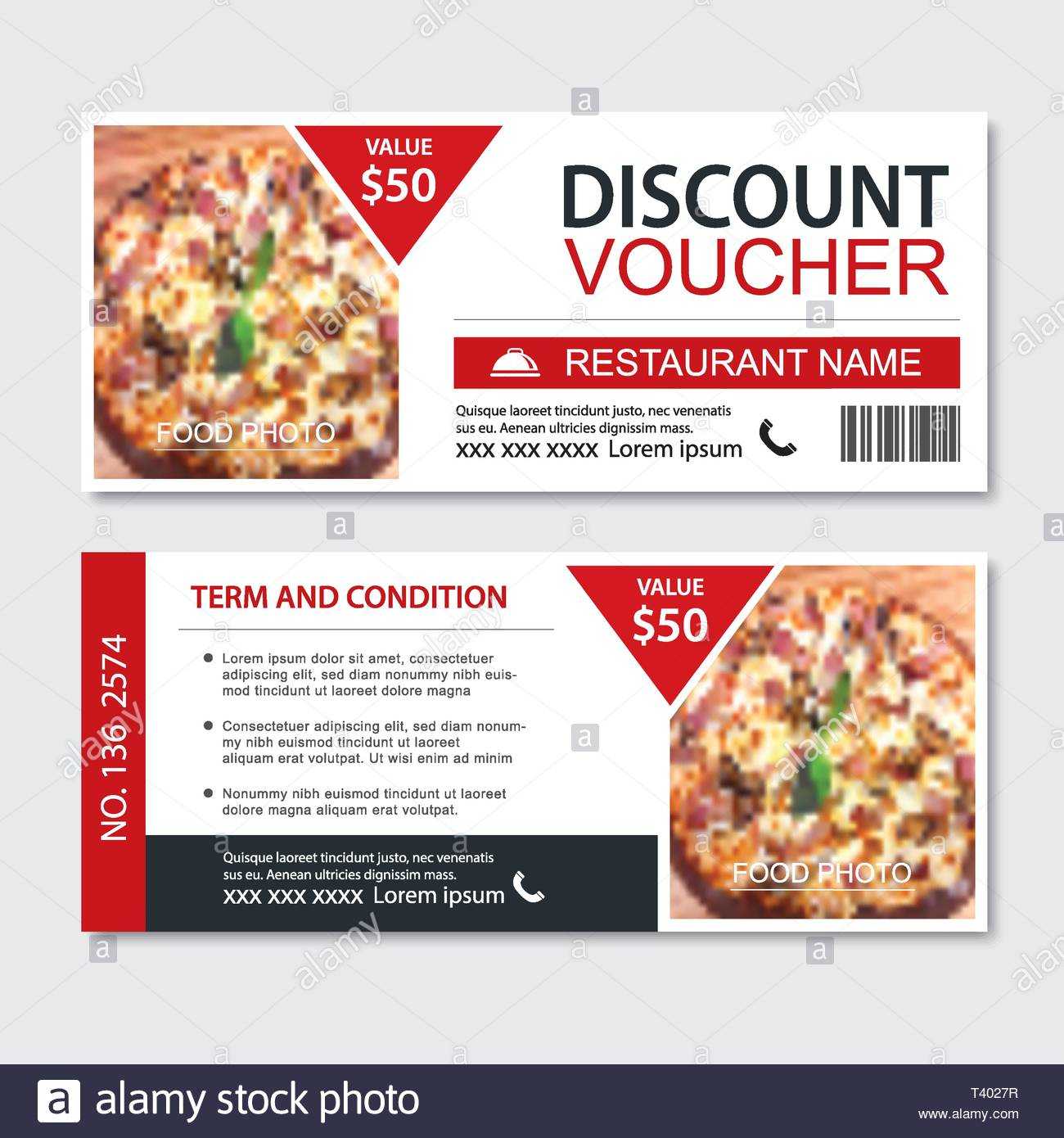 Discount Gift Voucher Fast Food Template Design. Pizza Set With Regard To Pizza Gift Certificate Template