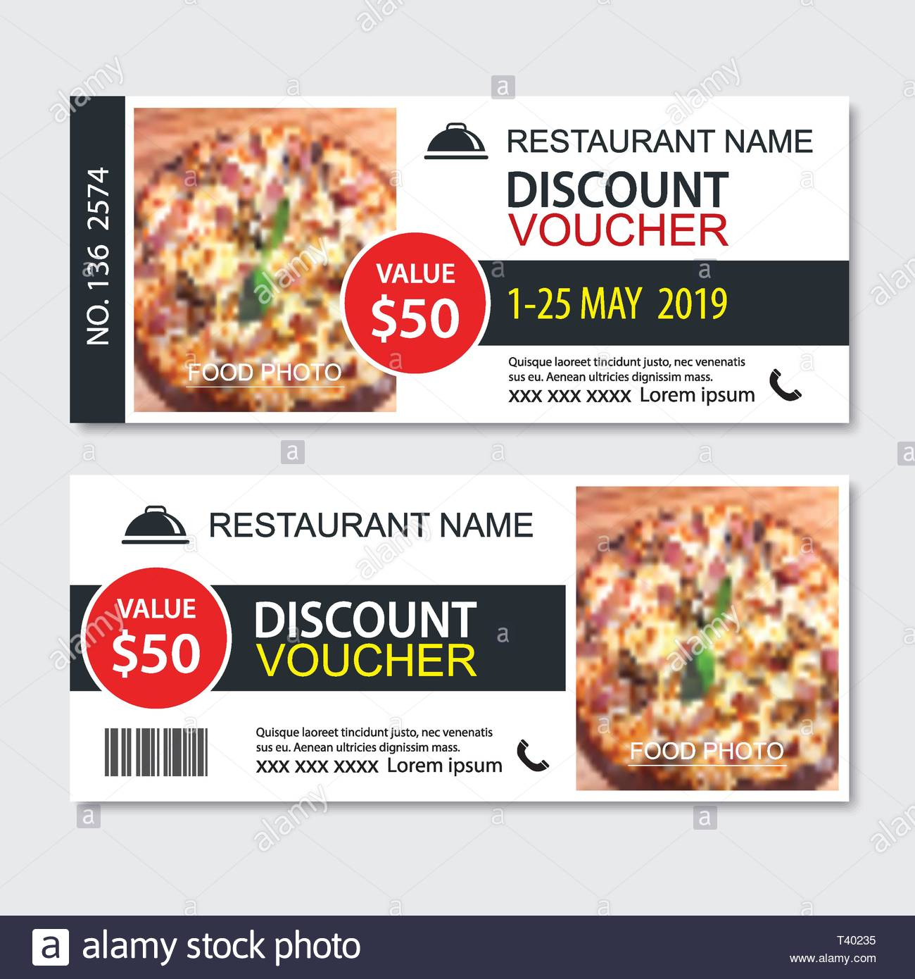 Discount Gift Voucher Fast Food Template Design. Pizza Set Within Pizza Gift Certificate Template