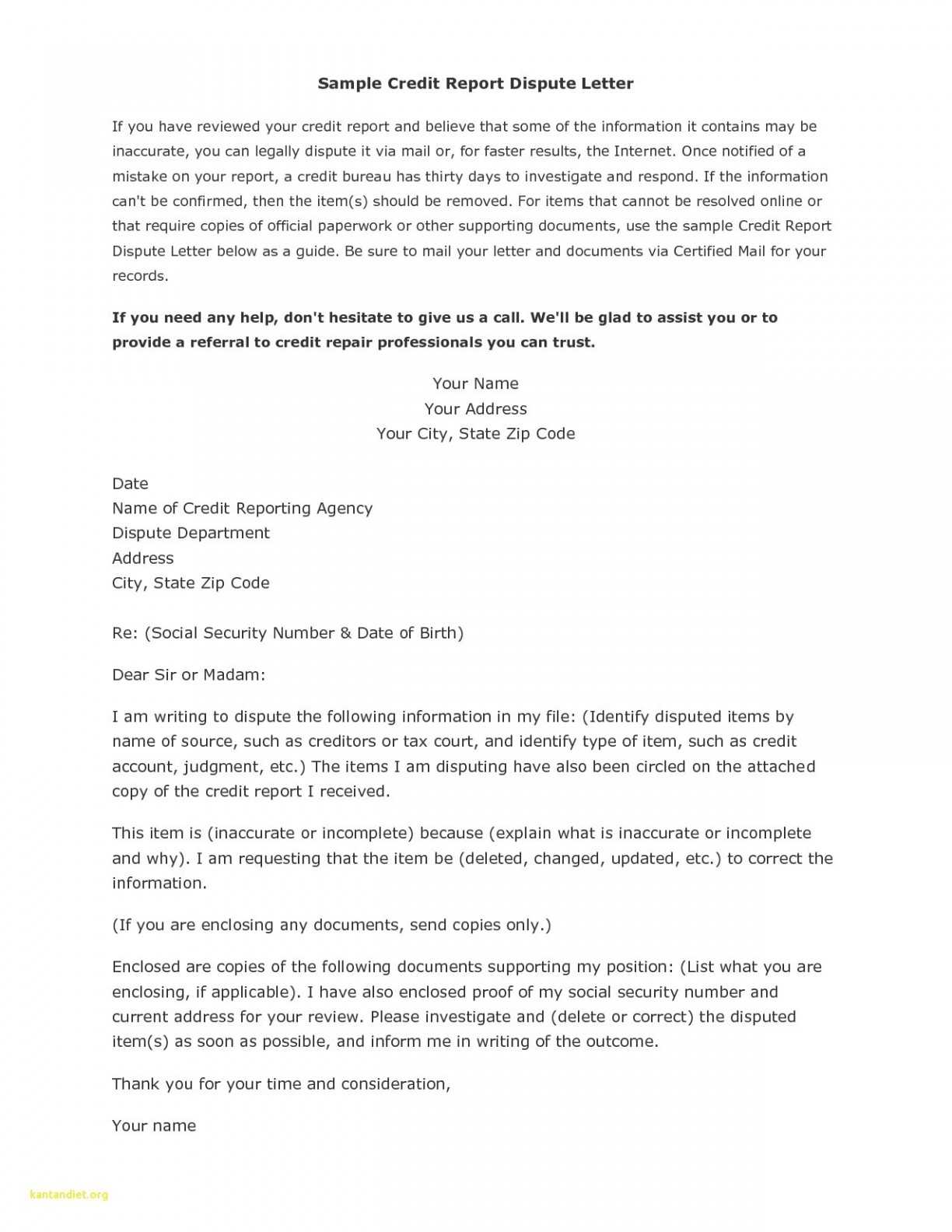 Dispute Letter Format – Climatejourney Regarding Credit Report Dispute Letter Template