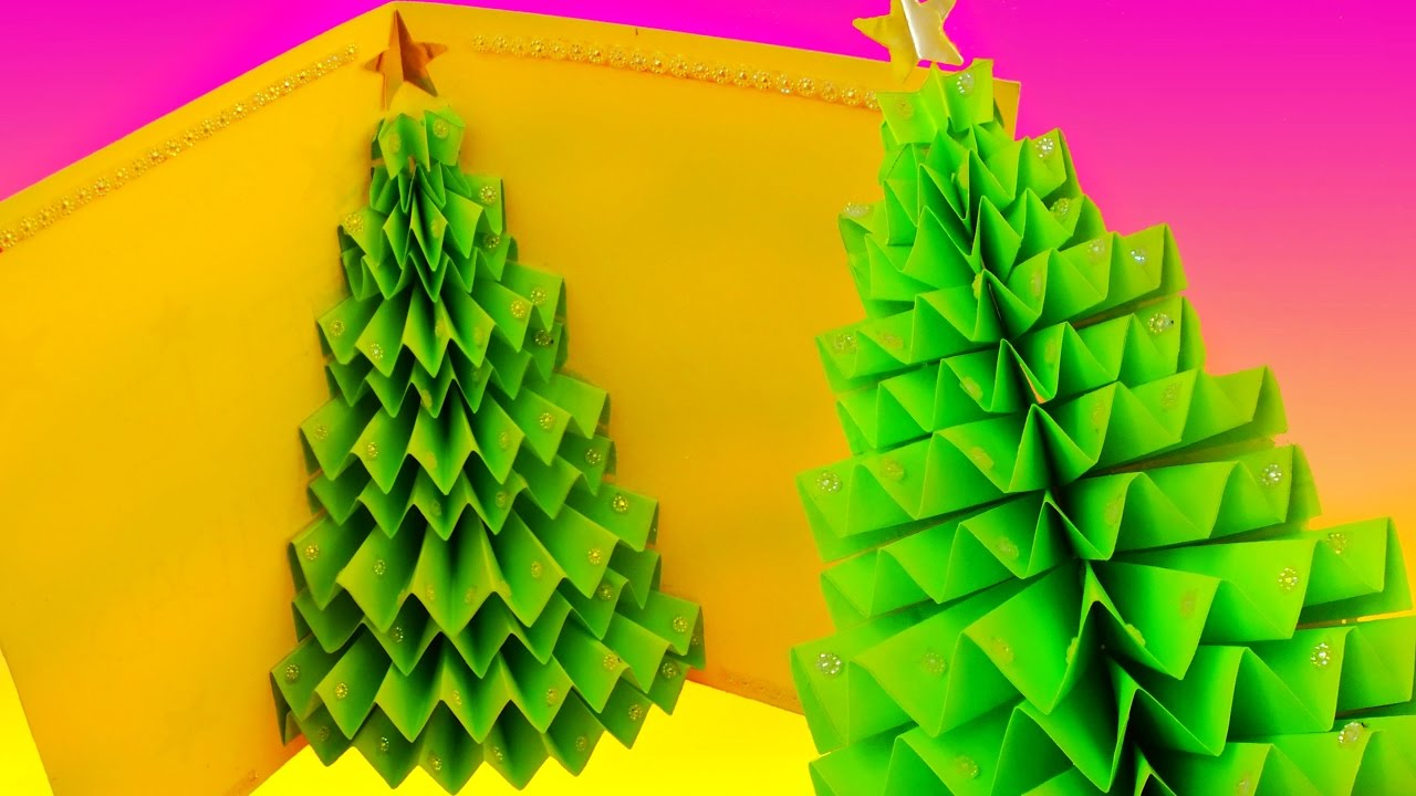 Diy 3D Christmas Tree Pop Up Card – Greeting Card Regarding 3D Christmas Tree Card Template