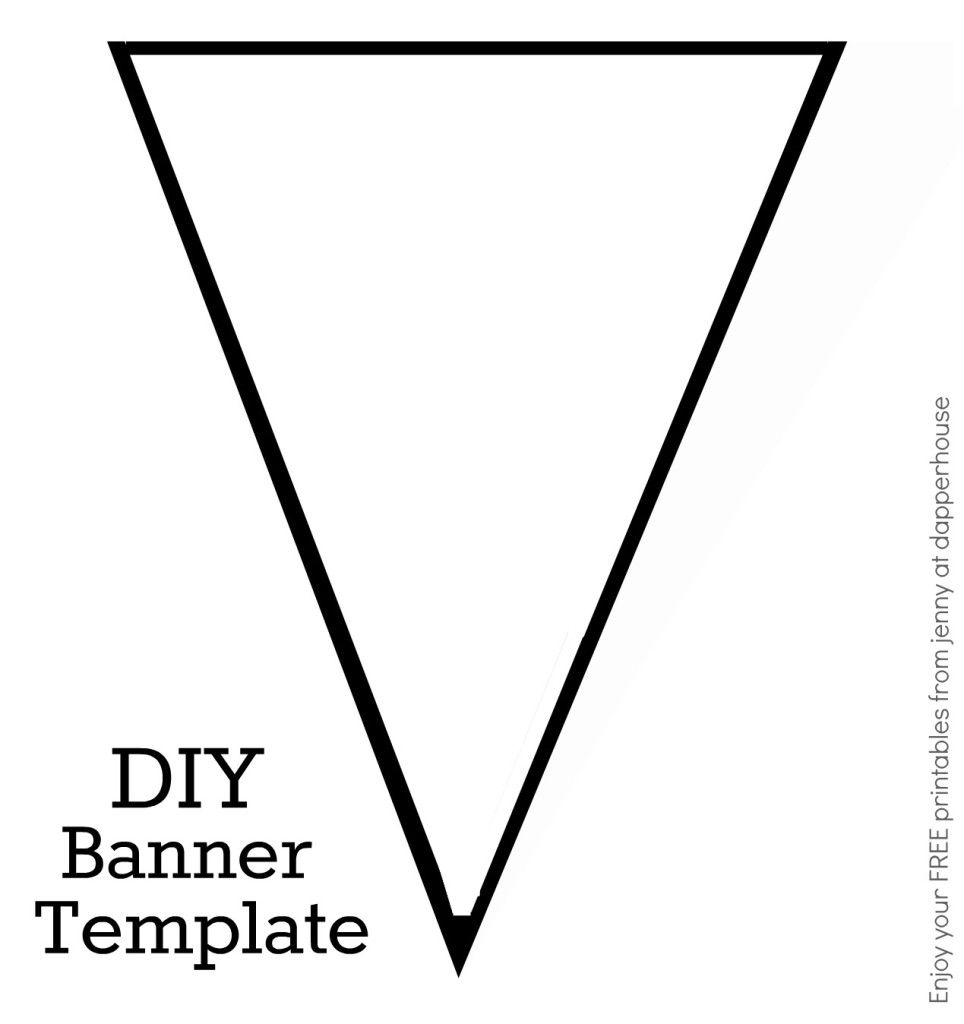 Diy Banner Template Free Printable From Jenny At Dapperhouse Intended For Printable Pennant Banner Template Free