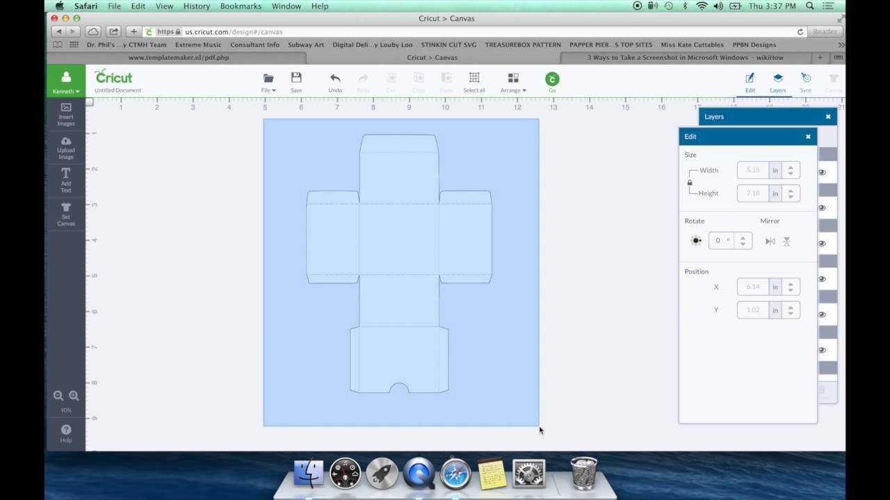 Diy Box Template For Cricut Design Space Throughout Card Box Template Generator