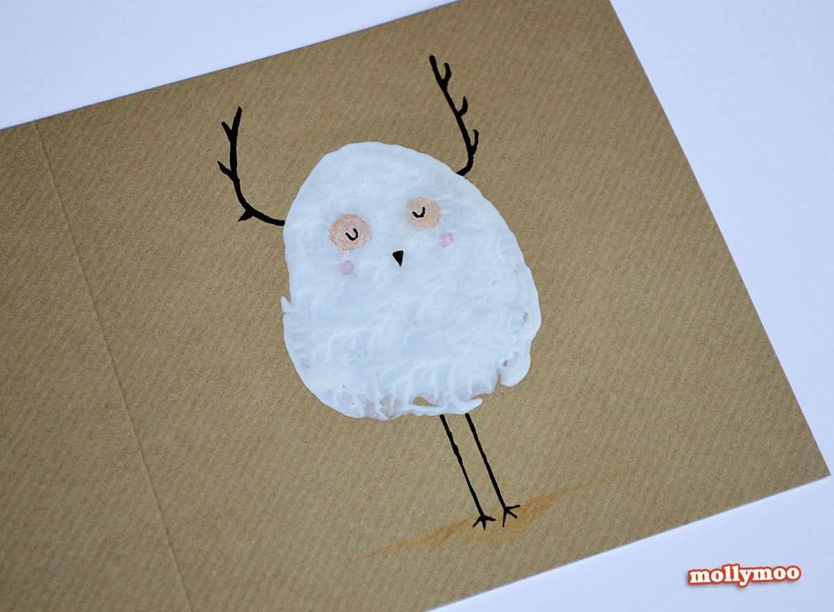 Diy Christmas Cards – Potato Printed Snowman | Christmas In Diy Christmas Card Templates