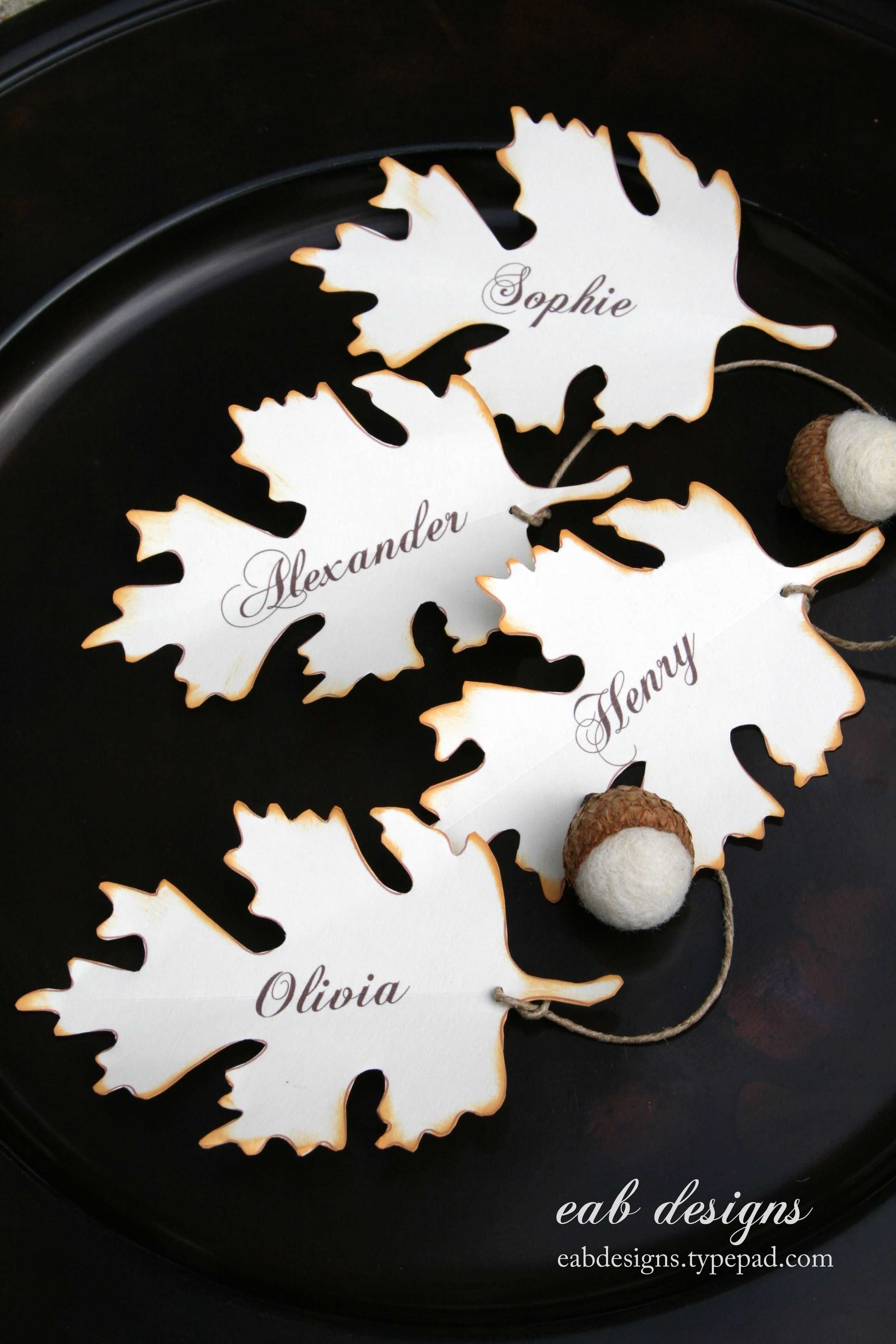 Diy Fall Place Card, Free Printable Download | Thanksgiving Within Free Place Card Templates Download