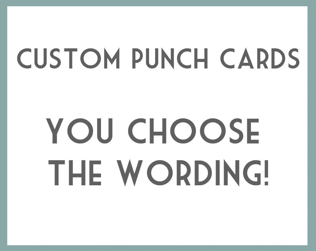 Diy Printable Punch Cards - You Choose Wording. This Is In Reward Punch Card Template