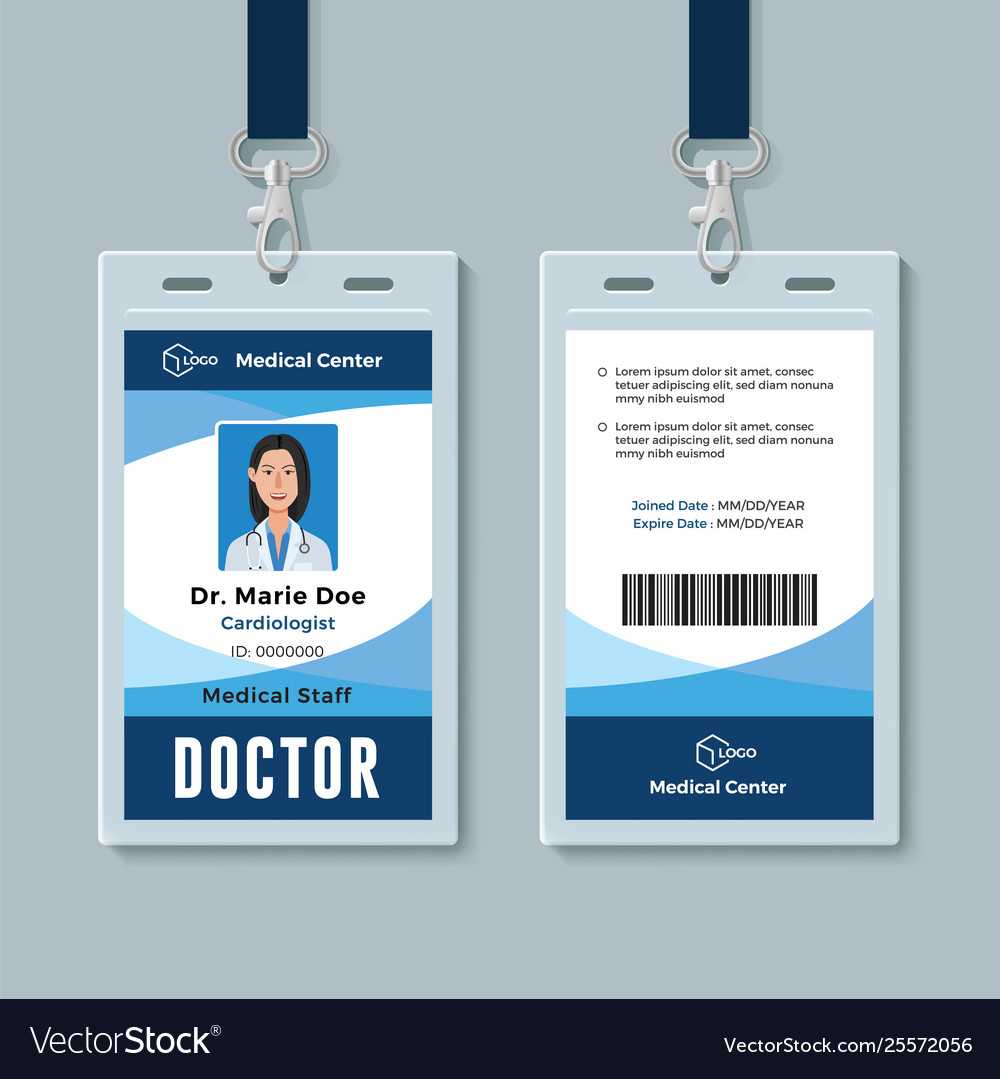 Doctor Id Badge Medical Identity Card Design With Regard To Hospital Id Card Template