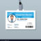 Doctor Id Badge Medical Identity Card Template Vector Image Throughout Hospital Id Card Template