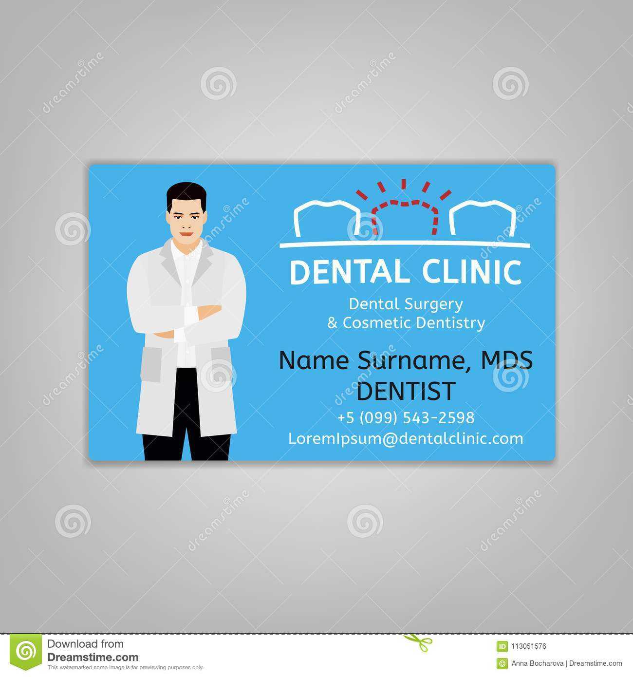 Doctor Id Card Stock Vector. Illustration Of Care, Dental In Doctor Id Card Template