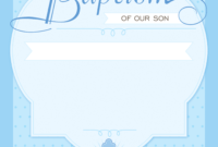 Dotted Blue - Baptism &amp; Christening Invitation Template intended for Blank Christening Invitation Templates