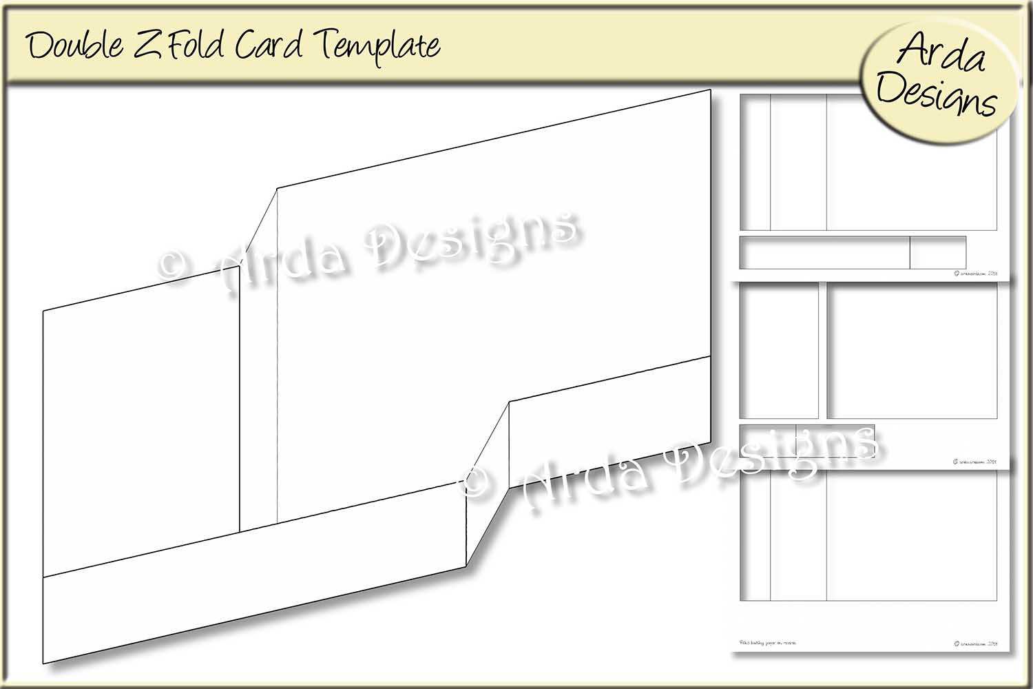 Double Z Fold Pop Up Box Card Template Intended For Pop Up Box Card Template