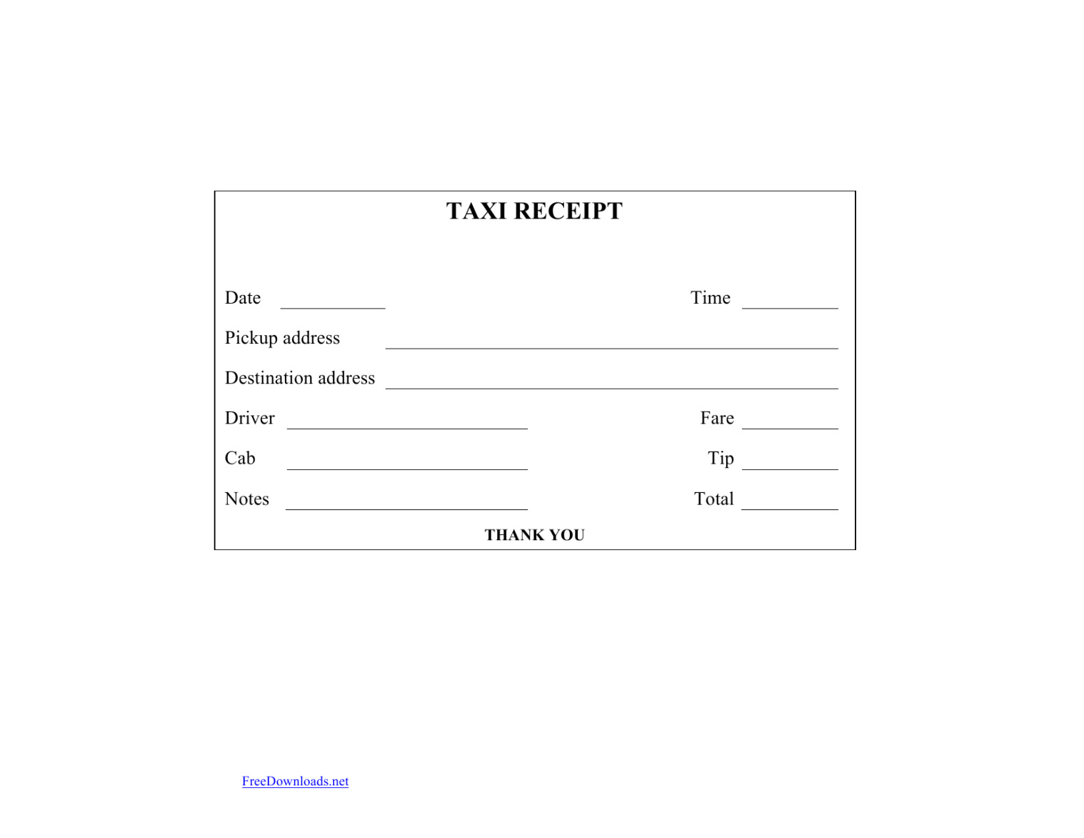 Download Blank Printable Taxi Cab Receipt Template Excel Intended For Blank Taxi Receipt Template