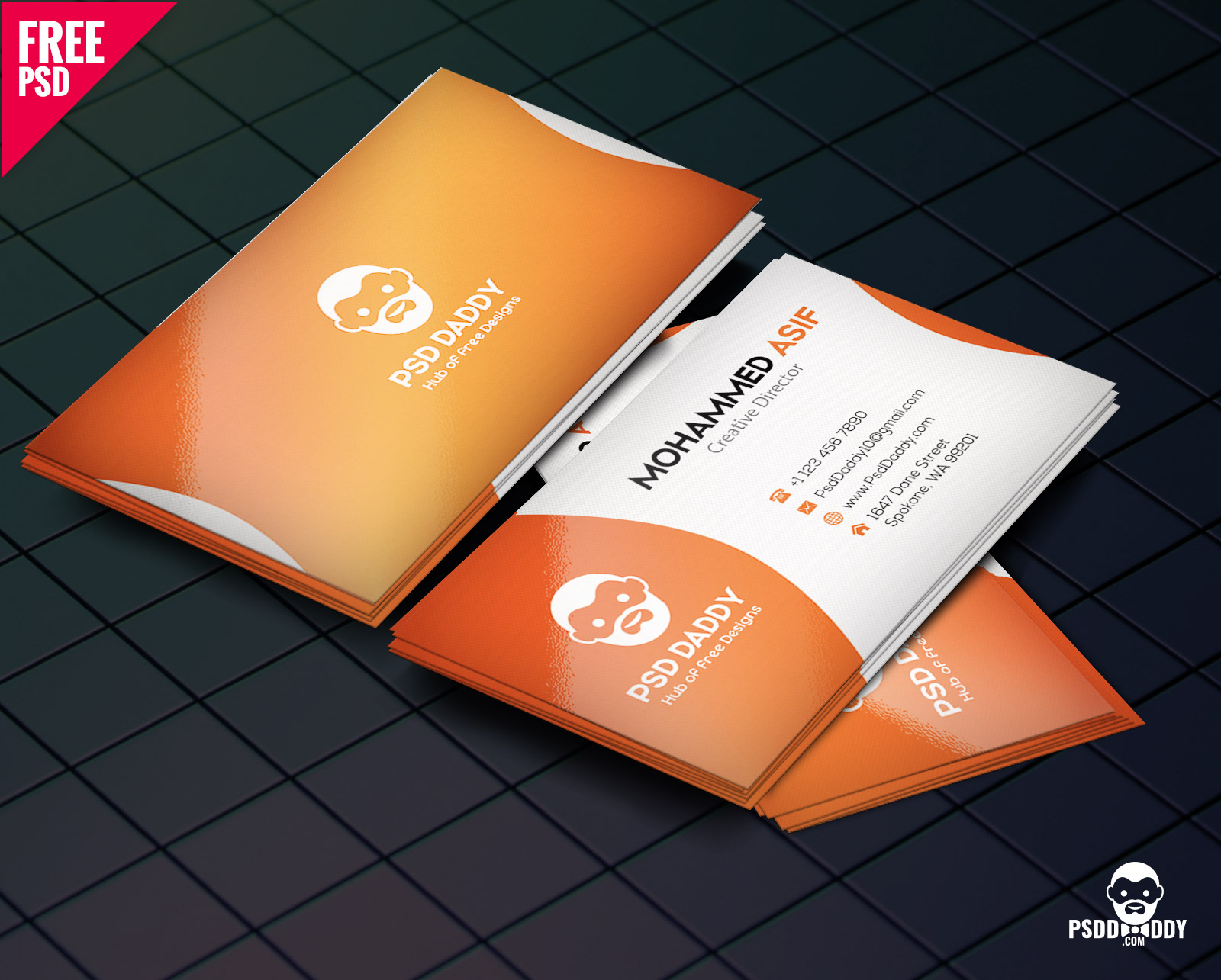 Download] Business Card Design Psd Free | Psddaddy In Visiting Card Psd Template Free Download
