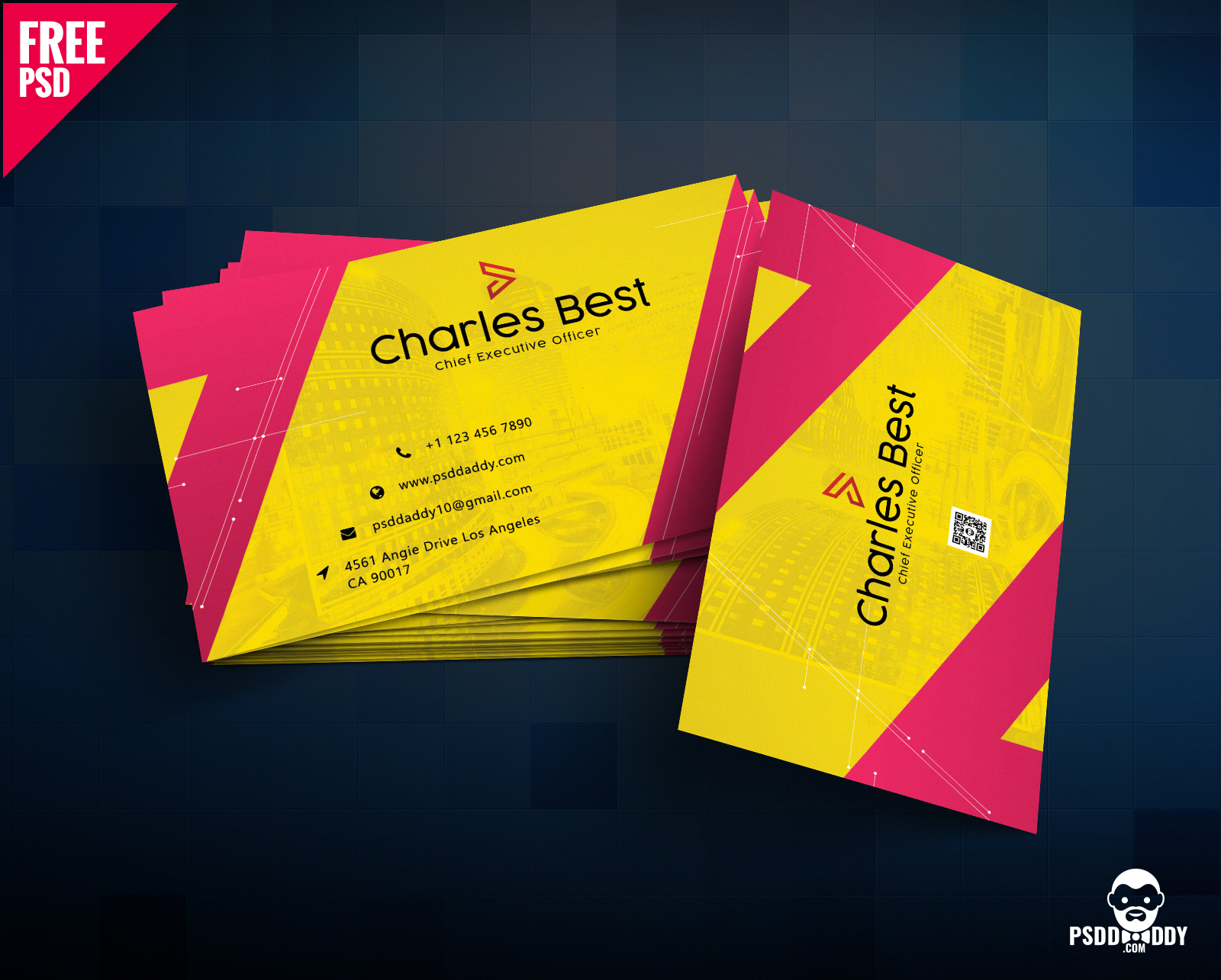 Download] Creative Business Card Free Psd | Psddaddy With Psd Name Card Template