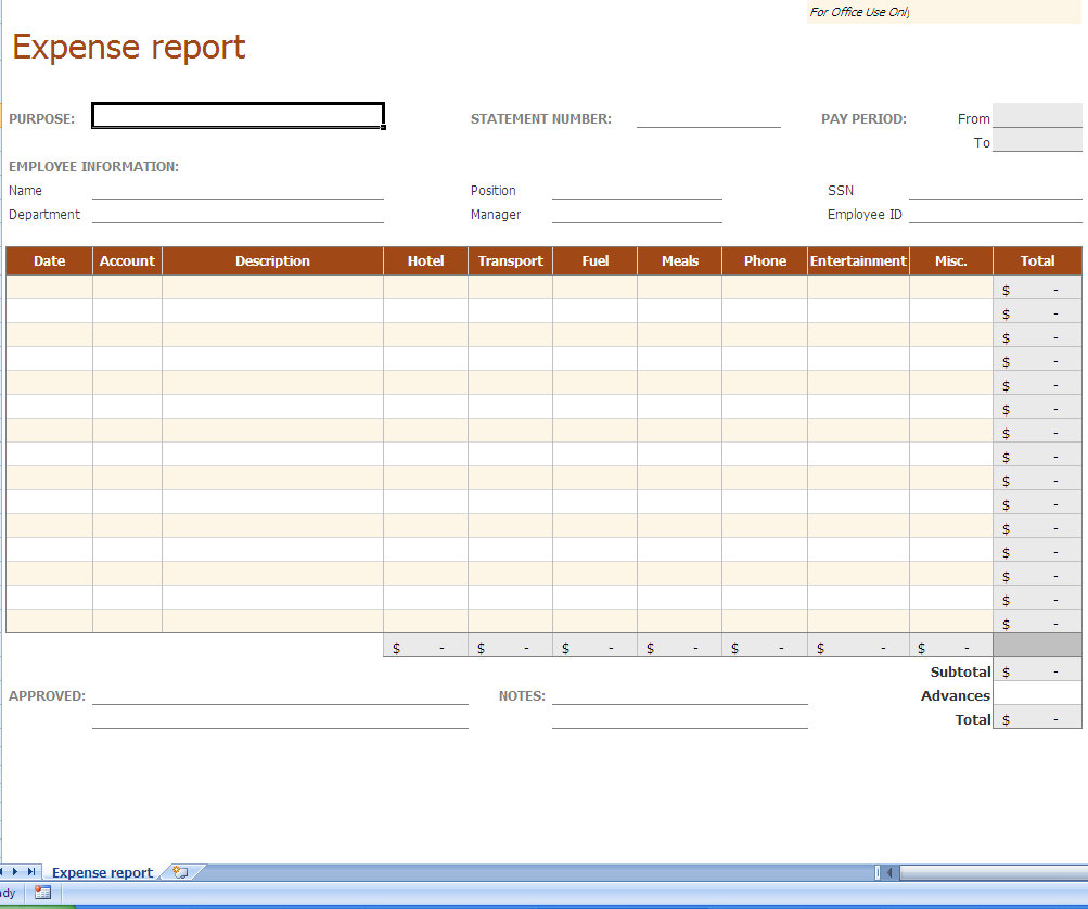 Download Expense Report Template Templates Travel Free With Regard To Expense Report Spreadsheet Template Excel