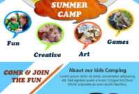 Download Free Kids Summer Camp Flyer Design Templates regarding Summer Camp Brochure Template Free Download