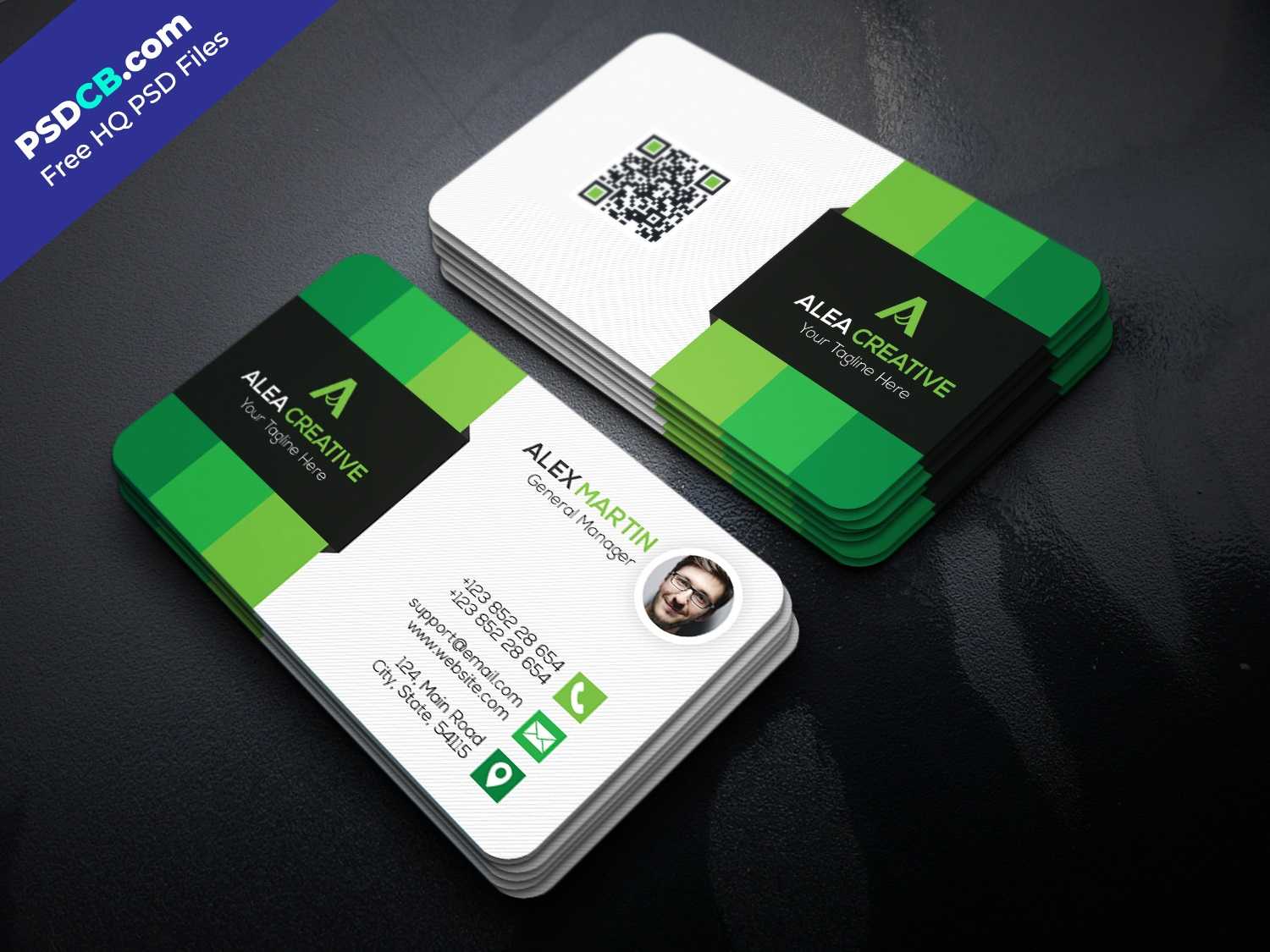 Download Free Modern Business Card Template Psd Set – Psdcb Pertaining To Visiting Card Template Psd Free Download