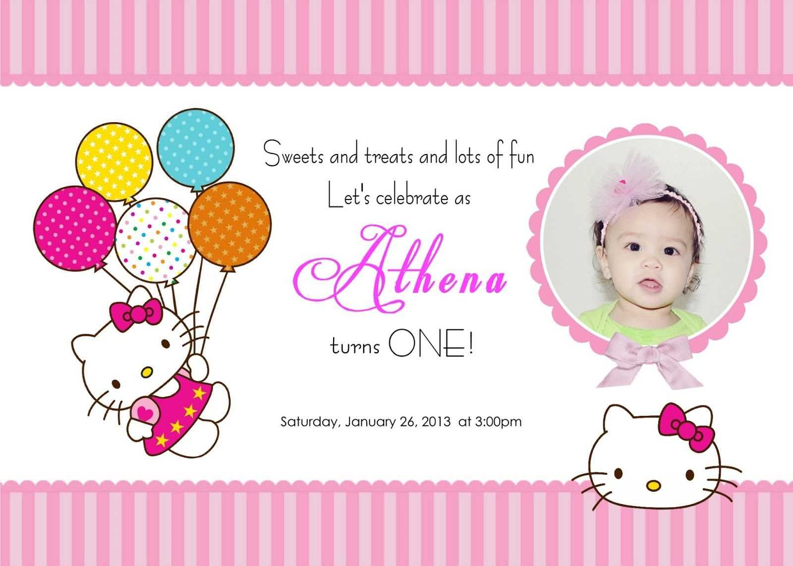 Download Free Template Hello Kitty Printable Birthday Pertaining To Hello Kitty Birthday Card Template Free