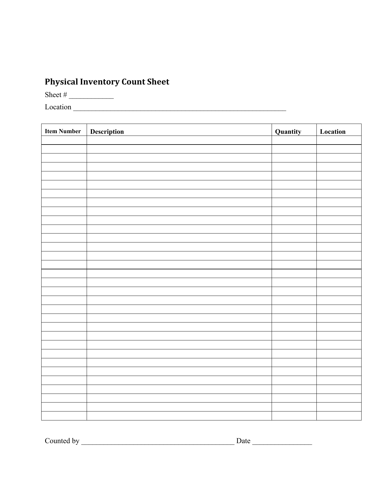 Download Inventory Checklist Template | Excel | Pdf | Rtf Regarding Blank Checklist Template Pdf