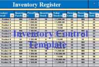 Download Inventory Control Excel Template - Exceldatapro pertaining to Stock Report Template Excel