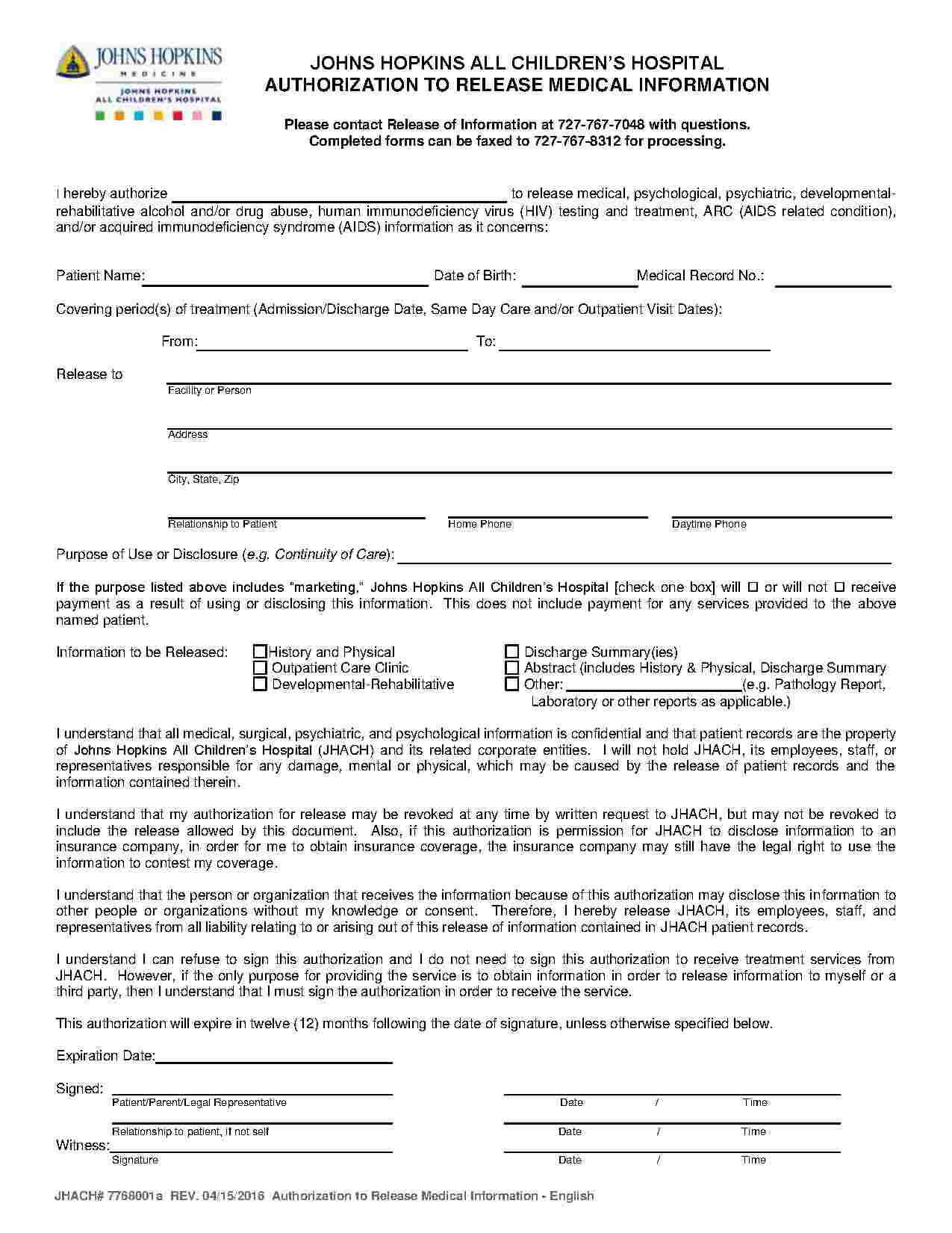 Download Medical Records Release Form Style 11 Template For Pertaining To Medical Report Template Free Downloads