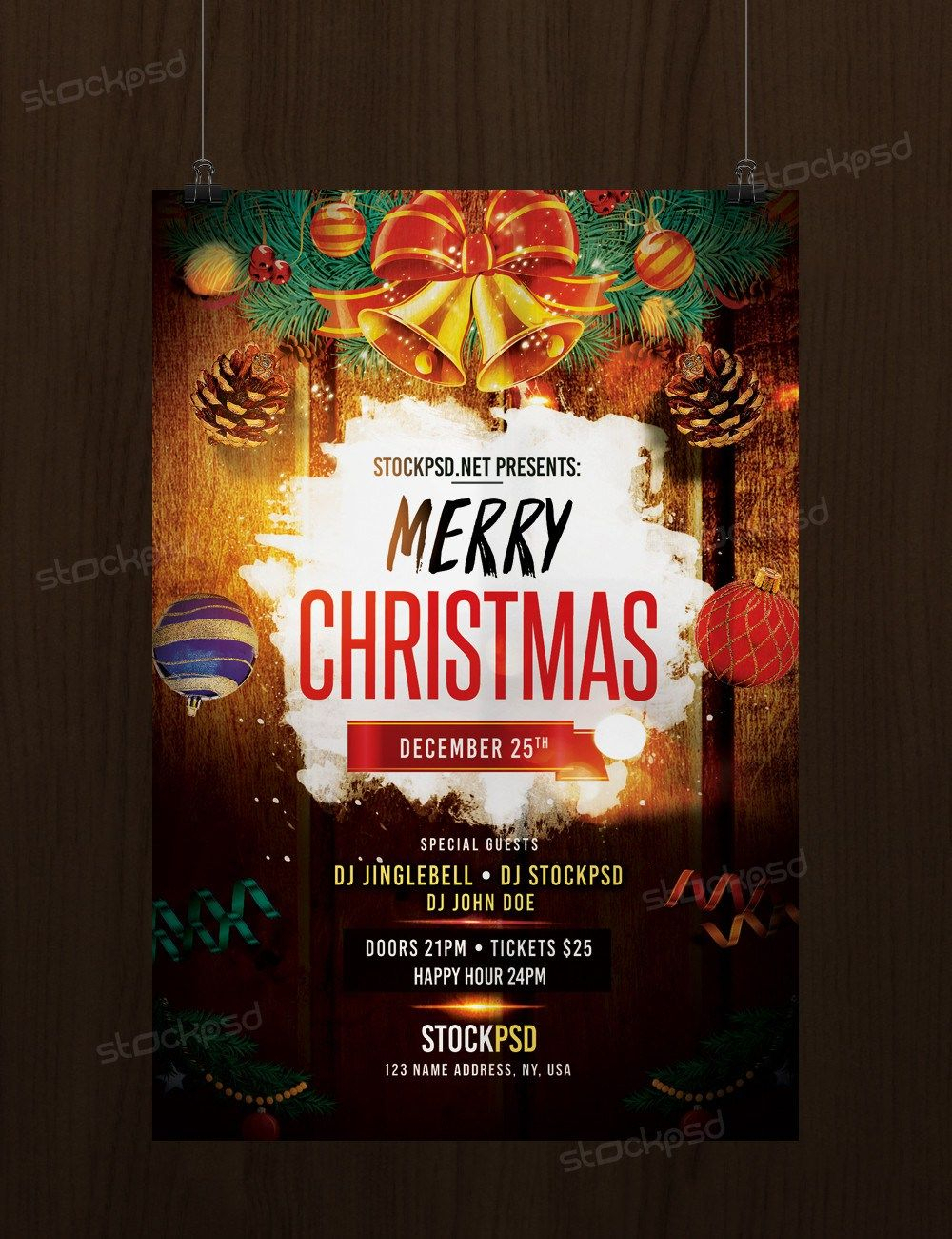 Download Merry Christmas – Free Psd Flyer Template | Free For Christmas Brochure Templates Free