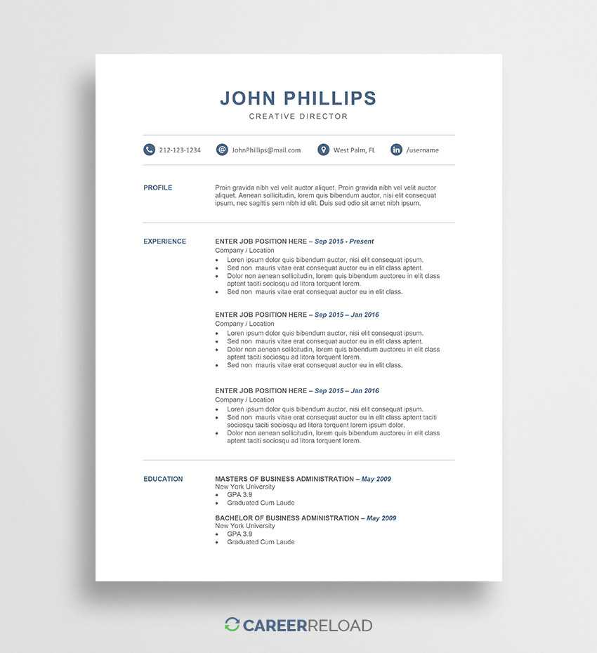 Downloadable Resume Templates Word | Dattstar With Regard To Free Downloadable Resume Templates For Word