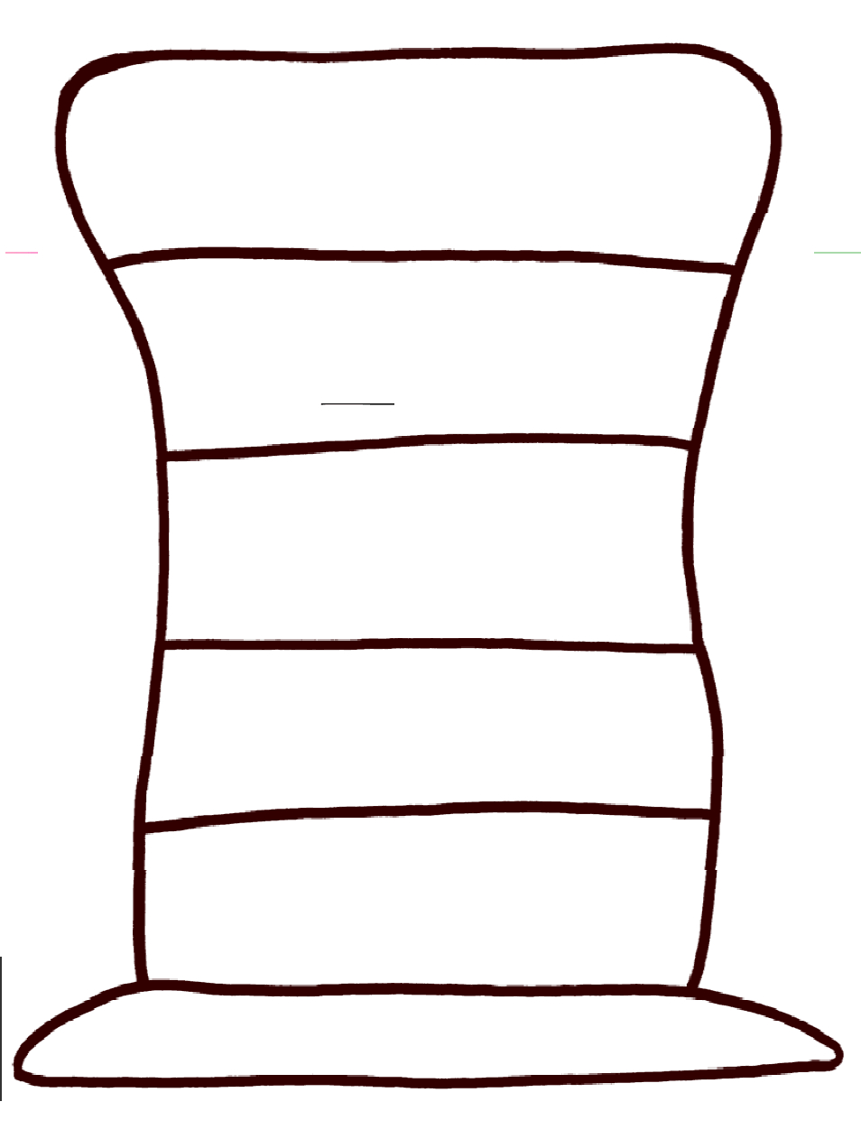 Dr Seuss Hat Pattern.pdf Use To Divide The Sections Up, Do With Blank Cat In The Hat Template