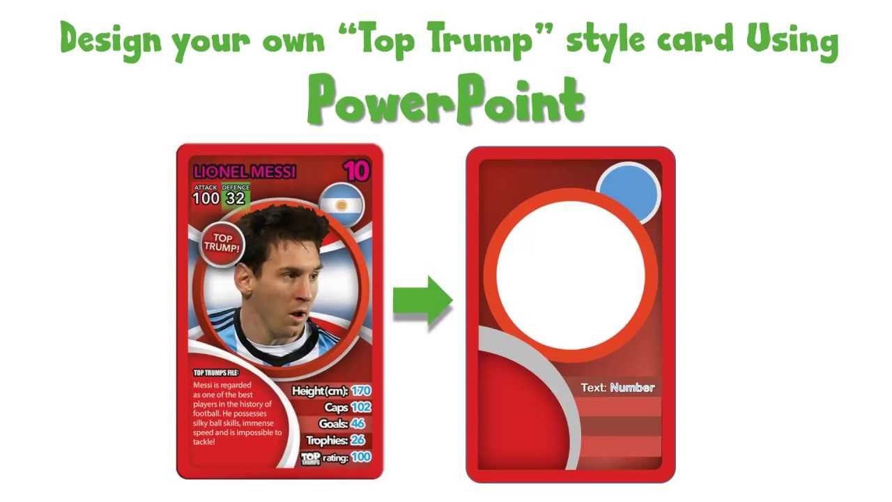 Draw A Top Trump Card Using Powerpoint For Top Trump Card Template