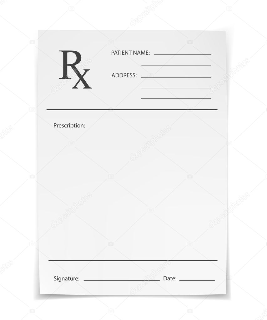 ᐈ Prescription Pad Clip Art Stock Icon, Royalty Free Regarding Blank Prescription Pad Template