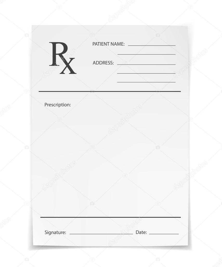 ᐈ Prescription Pad Clip Art Stock Icon, Royalty Free Regarding Blank Prescription Pad Template