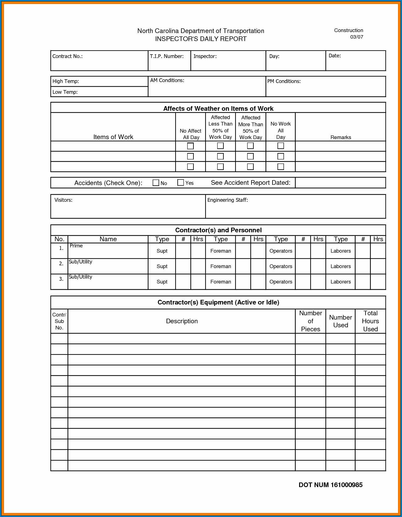 √ Free Editable Construction Daily Report Template Inside Daily Reports Construction Templates