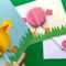 Easy Pop Up Chick Card – 3D Easter Card Diy – Cute & Easy In Intended For Easter Card Template Ks2