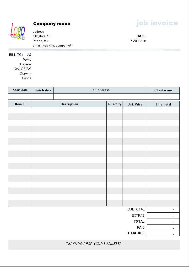 Editable Blank Invoice | Invoice Template | Invoice Regarding Web Design Invoice Template Word