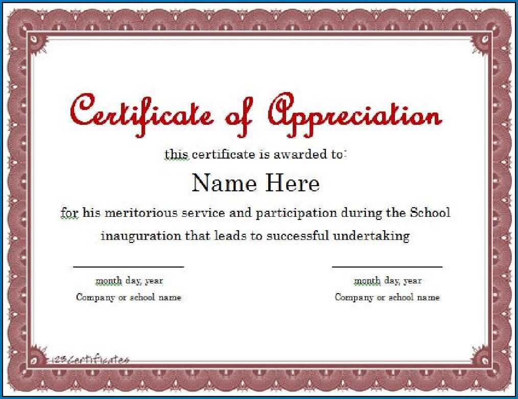 Editable Certificate Of Appreciation Template #231 Pertaining To Printable Certificate Of Recognition Templates Free