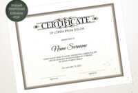 Editable Certificate Template, Blank Business Certificate within Update Certificates That Use Certificate Templates